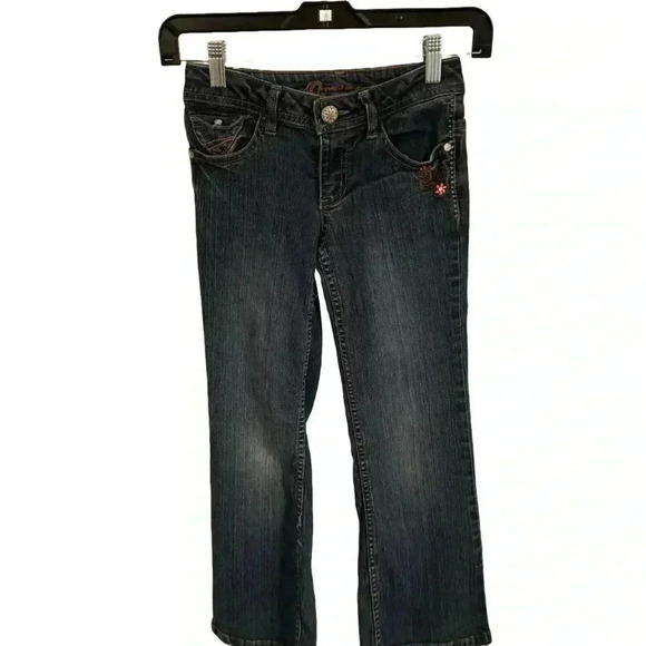 So wear it declare it girls flare leg jeans with flap back pockets size 7 - Picture 1 of 11